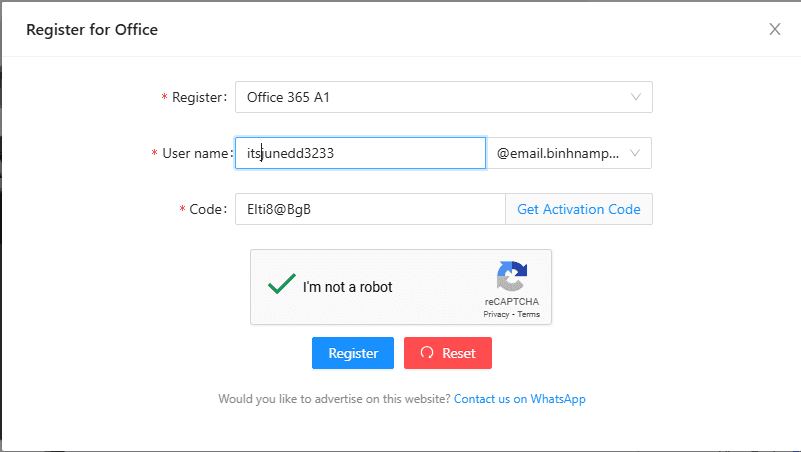 Register Form